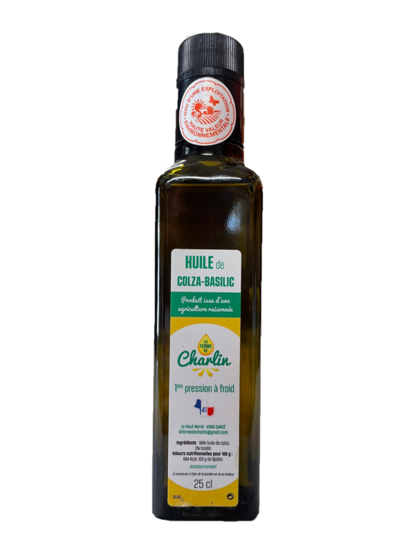 Huile colza basilic 25cl