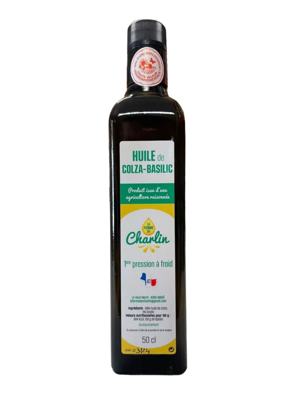 Huile colza basilic 50cl